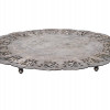 SILVER PLATED PIERCED FOOTED ROUND SERVING STAND PIC-0